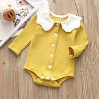 Load image into Gallery viewer, Baby Girls Solid Color Rompers Wholesale 22051645
