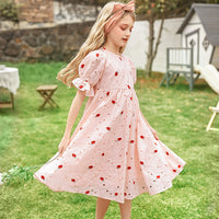 Load image into Gallery viewer, Kid Big Kid Girls Fruit Embroidered Dresses Wholesale 22051668
