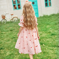Load image into Gallery viewer, Kid Big Kid Girls Fruit Embroidered Dresses Wholesale 22051668
