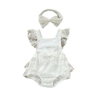 Load image into Gallery viewer, Baby Girls Bow Lace Rompers Wholesale 22051682
