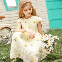 Load image into Gallery viewer, Kid Big Kid Girls Flower Embroidered Dresses Wholesale 22051684

