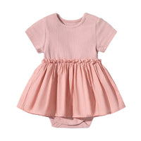 Load image into Gallery viewer, Baby Girls Solid Color Rompers Wholesale 22051686
