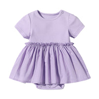Load image into Gallery viewer, Baby Girls Solid Color Rompers Wholesale 22051686
