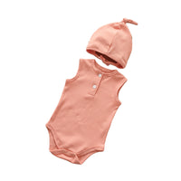 Load image into Gallery viewer, Baby Unisex Solid Color Muslin&amp;Ribbed Rompers Wholesale 22051697
