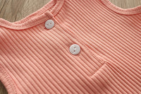 Load image into Gallery viewer, Baby Unisex Solid Color Muslin&amp;Ribbed Rompers Wholesale 22051697
