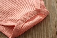 Load image into Gallery viewer, Baby Unisex Solid Color Muslin&amp;Ribbed Rompers Wholesale 22051697
