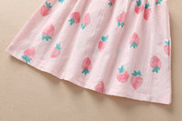 Load image into Gallery viewer, 3 Pieces Set Baby Girls Fruit Bow Print Dresses And Underwears And Headwear Wholesale 22051705
