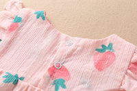 Load image into Gallery viewer, 3 Pieces Set Baby Girls Fruit Bow Print Dresses And Underwears And Headwear Wholesale 22051705
