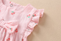 Load image into Gallery viewer, 3 Pieces Set Baby Girls Fruit Bow Print Dresses And Underwears And Headwear Wholesale 22051705
