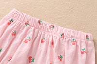 Load image into Gallery viewer, 3 Pieces Set Baby Girls Fruit Bow Print Dresses And Underwears And Headwear Wholesale 22051705
