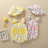 Load image into Gallery viewer, Baby Kid Girls Fruit Print Rompers Wholesale 22051706

