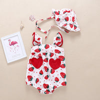 Load image into Gallery viewer, Baby Kid Girls Fruit Print Rompers Wholesale 22051706
