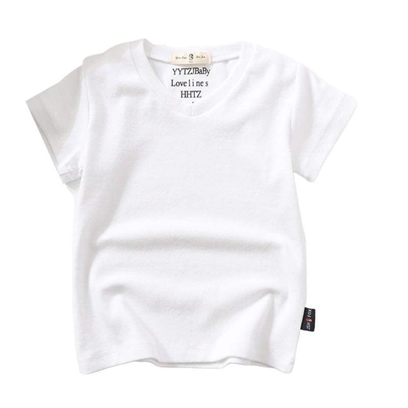 Baby Kid Unisex Solid Color T-Shirts Wholesale 22051707
