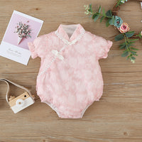 Load image into Gallery viewer, Baby Girls Solid Color Lace Rompers Wholesale 220517100
