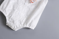 Load image into Gallery viewer, Baby Girls Solid Color Flower Bow Embroidered Rompers Wholesale 220517101
