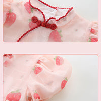 Load image into Gallery viewer, Baby Girls Fruit Print Rompers Wholesale 220517103
