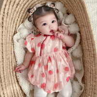 Load image into Gallery viewer, Baby Girls Fruit Print Rompers Wholesale 220517103
