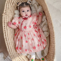 Load image into Gallery viewer, Baby Kid Girls Fruit Print Dresses Wholesale 220517106
