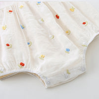 Load image into Gallery viewer, Baby Girls Flower Embroidered Rompers Wholesale 220517107

