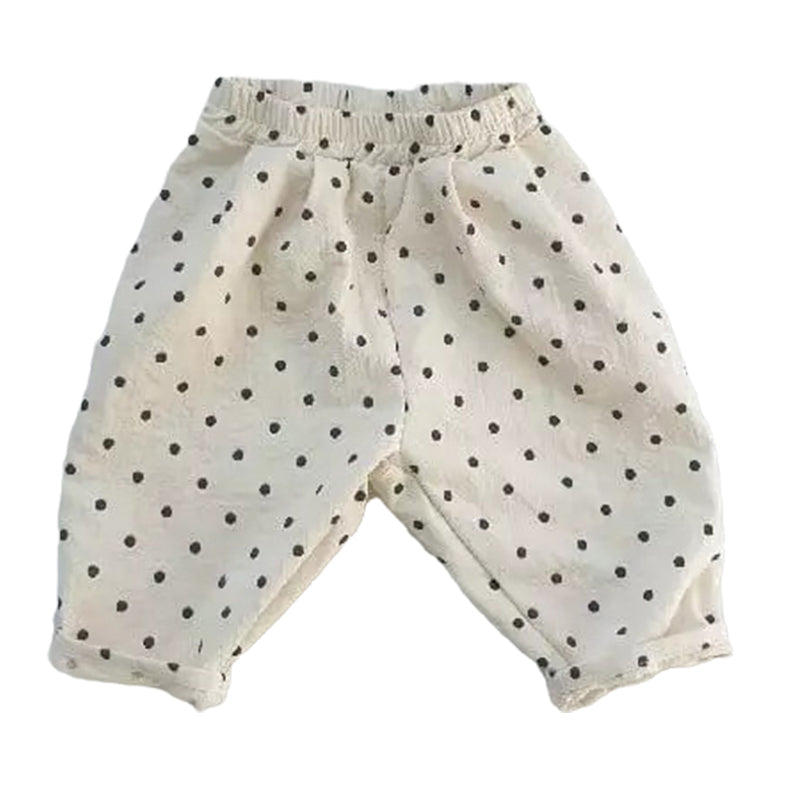 Baby Kid Unisex Solid Color Polka dots Print Pants Wholesale 220517111