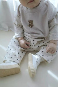 Load image into Gallery viewer, Baby Kid Unisex Solid Color Polka dots Print Pants Wholesale 220517111
