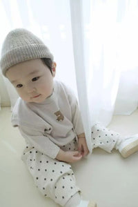 Load image into Gallery viewer, Baby Kid Unisex Solid Color Polka dots Print Pants Wholesale 220517111

