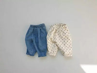 Load image into Gallery viewer, Baby Kid Unisex Solid Color Polka dots Print Pants Wholesale 220517111
