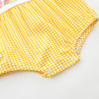 Load image into Gallery viewer, Baby Girls Flower Checked Animals Embroidered Rompers Wholesale 220517113
