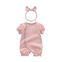 Load image into Gallery viewer, Baby Girls Solid Color Rompers Wholesale 220517115
