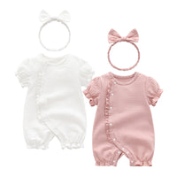 Load image into Gallery viewer, Baby Girls Solid Color Rompers Wholesale 220517115
