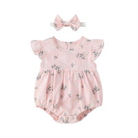 Load image into Gallery viewer, Baby Girls Flower Print Rompers Wholesale 220517116

