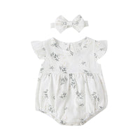 Load image into Gallery viewer, Baby Girls Flower Print Rompers Wholesale 220517116
