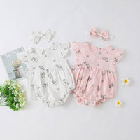 Load image into Gallery viewer, Baby Girls Flower Print Rompers Wholesale 220517116
