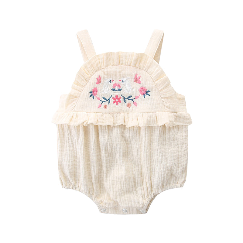 Baby Girls Embroidered Rompers Wholesale 220517118