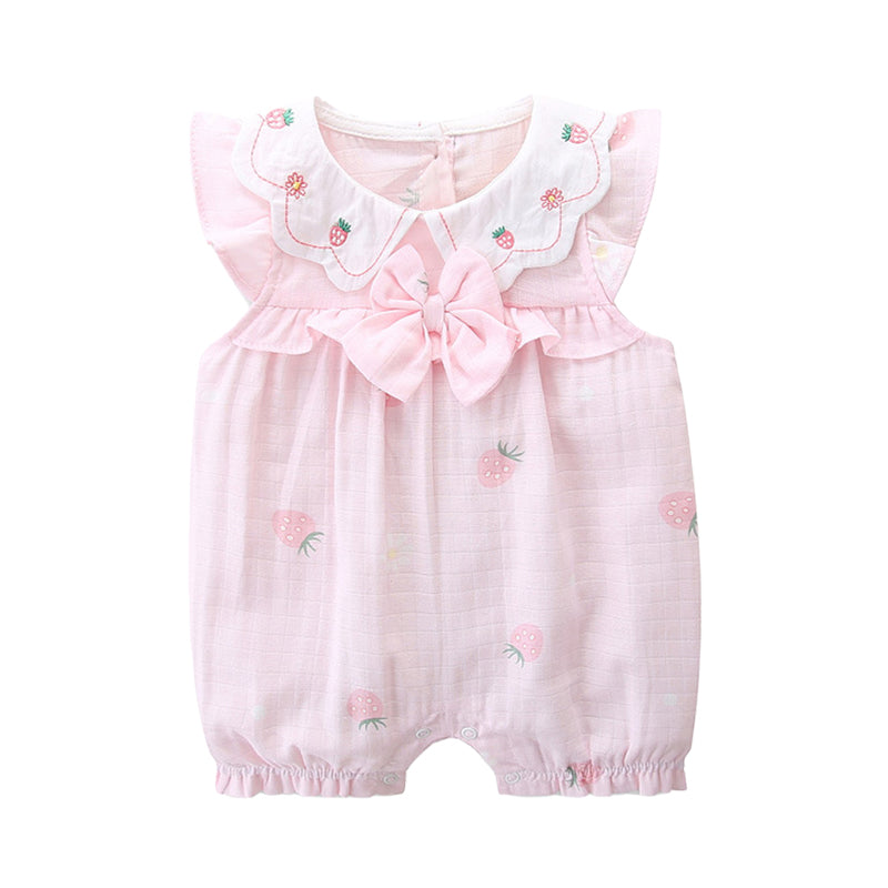 Baby Girls Fruit Print Rompers Wholesale 220517119