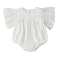 Load image into Gallery viewer, Baby Girls Solid Color Lace Rompers Wholesale 220517138
