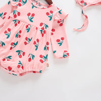 Load image into Gallery viewer, Baby Girls Fruit Print Rompers Wholesale 22051714
