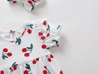 Load image into Gallery viewer, Baby Girls Fruit Print Rompers Wholesale 22051714
