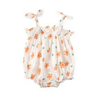 Load image into Gallery viewer, Baby Girls Flower Print Rompers Wholesale 22051715
