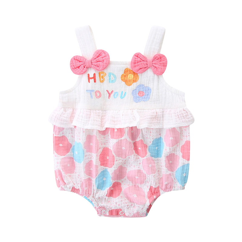 Baby Girls Flower Rompers Wholesale 220517150