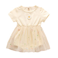 Load image into Gallery viewer, Baby Girls Flower Embroidered Rompers Wholesale 22051717
