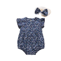 Load image into Gallery viewer, Baby Girls Flower Print Rompers Wholesale 22051718
