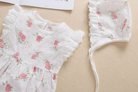 Load image into Gallery viewer, Baby Girls Flower Print Rompers Wholesale 22051718
