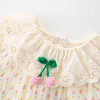 Load image into Gallery viewer, Baby Girls Flower Polka dots Print Rompers Wholesale 220517193
