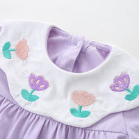 Load image into Gallery viewer, Baby Girls Flower Embroidered Rompers Wholesale 220517197
