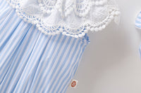 Load image into Gallery viewer, Baby Girls Striped Lace Rompers Wholesale 22051720
