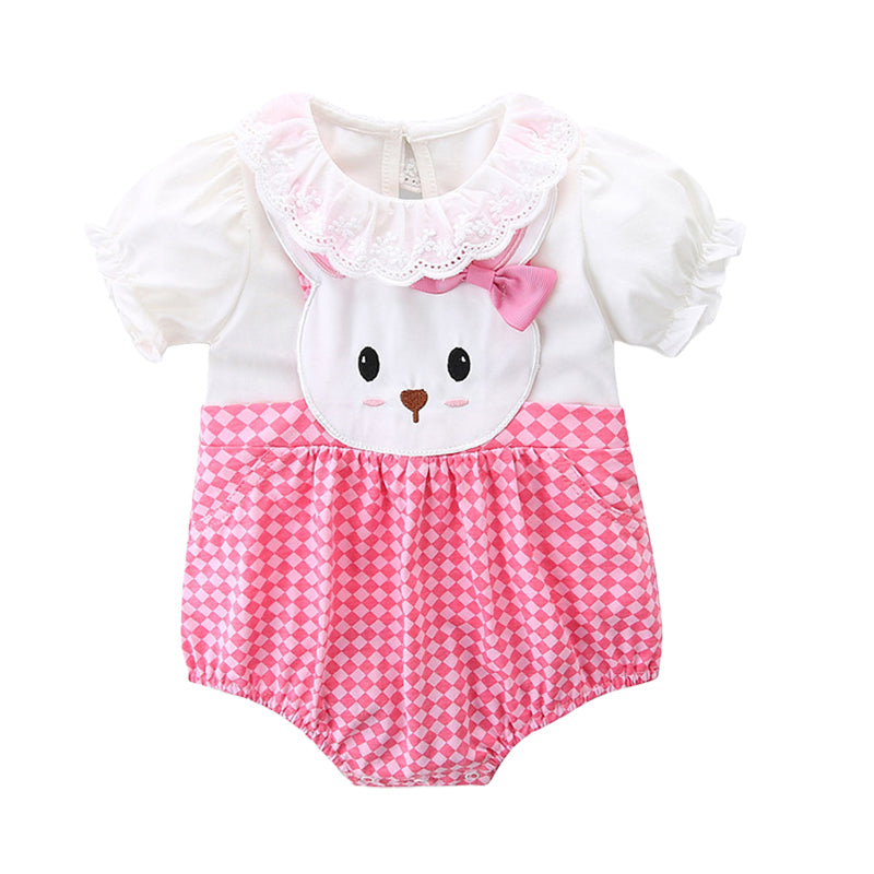 2 Pieces Set Baby Girls Solid Color Blouses And Checked Rompers Wholesale 220517205