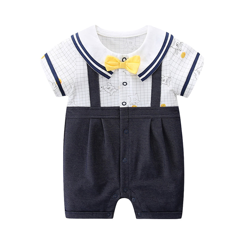 Baby Unisex Color-blocking Rompers Wholesale 220517215