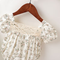 Load image into Gallery viewer, Baby Girls Flower Print Rompers Wholesale 22051723
