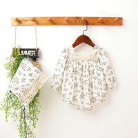 Load image into Gallery viewer, Baby Girls Flower Print Rompers Wholesale 22051723
